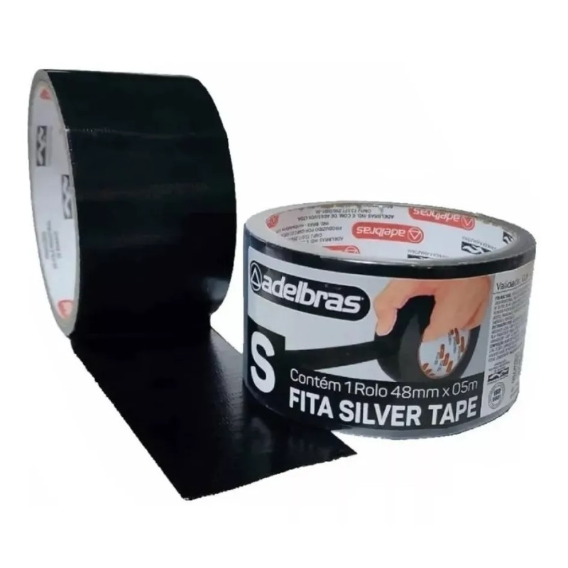 Fita Black Tape (Silver Tape Preta) Adelbras 48mm x 50m - Cena 1 Acessórios  - Acessórios para Cinema e TV