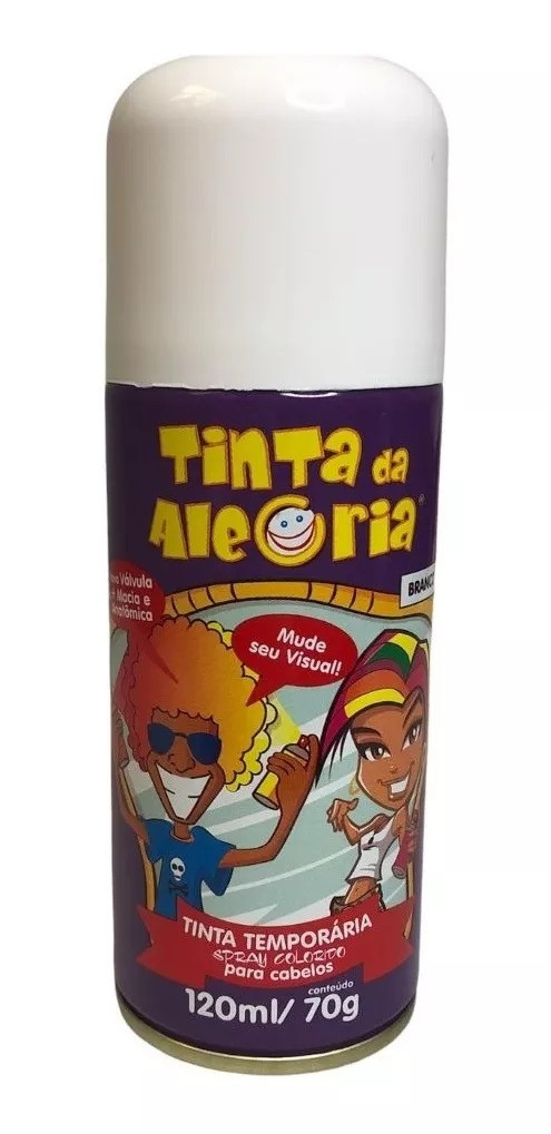 Tinta Spray Pinta Cabelo Da Alegria 120ml na Papelaria Art Nova